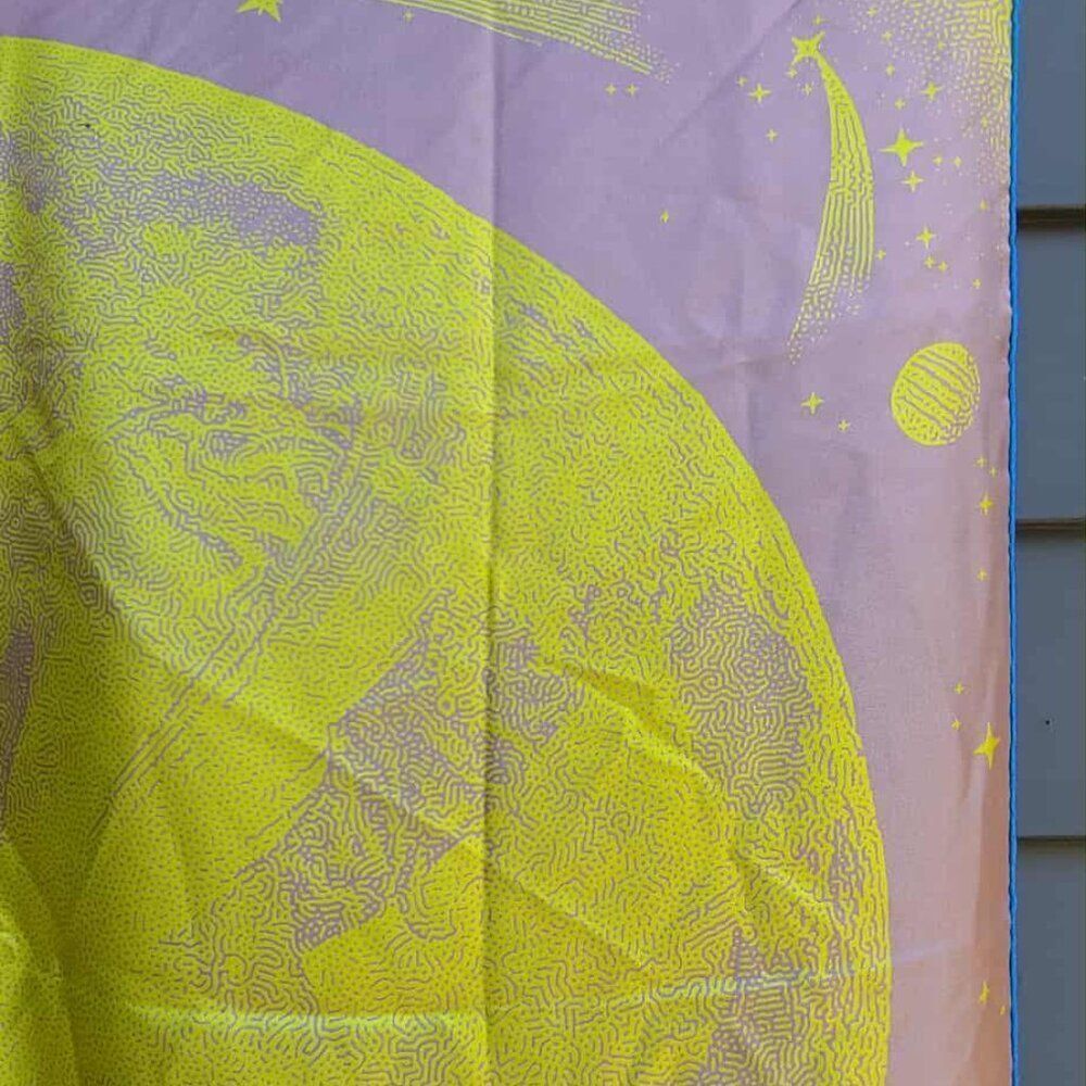 Moon Horse Scarf Yellow/Pink Blue - Picture 2 of 11